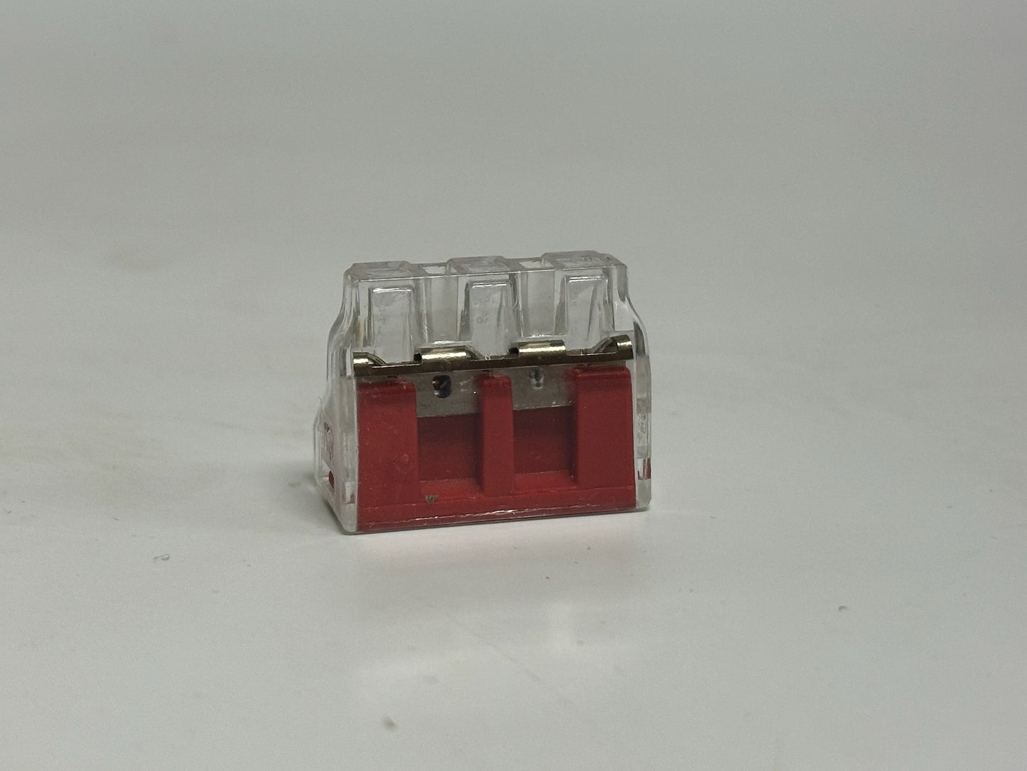 100 PK WAGO 773-173 Push Wire Connector, 3-Port, 41A, 400V – Red, Tool-Free Design