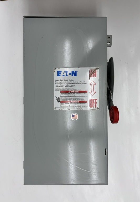 Eaton (DH363FRK) 100A Fusible Safety Switch, 3-Pole, 600VAC/250VDC