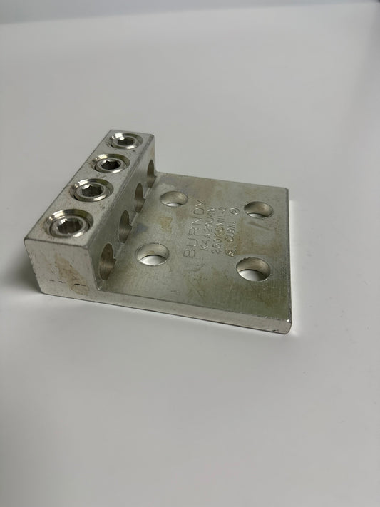 Burndy (K4A429U4N) Universal Terminal, 4 Conductor, 4-Hole, 6 AWG