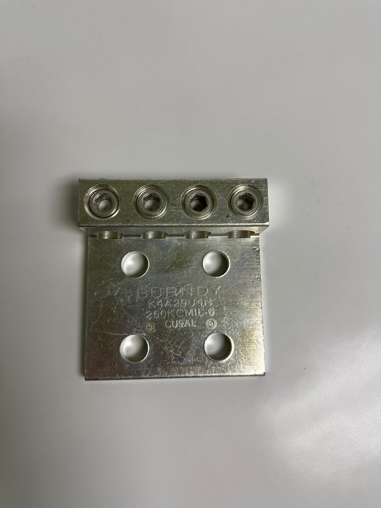 Burndy (K4A429U4N) Universal Terminal, 4 Conductor, 4-Hole, 6 AWG