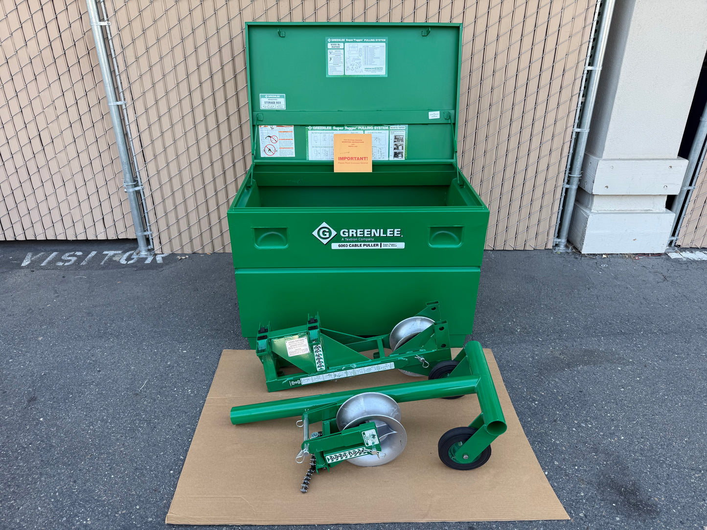 Greenlee 6003 High Capacity Heavy Duty Versatile Mounting system Cable Puller