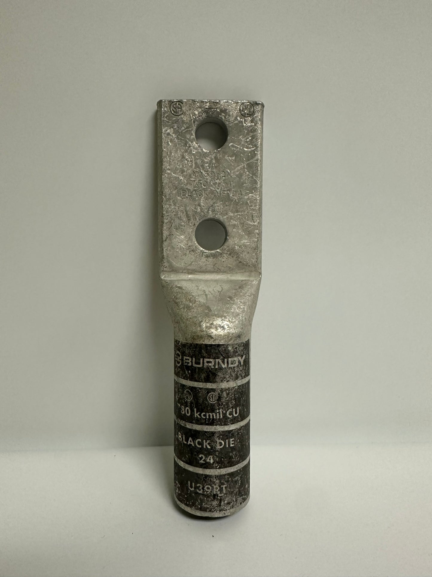 6 PK Burndy (YA392N) Two-Hole Lug Compression Connector: 750 kcmil