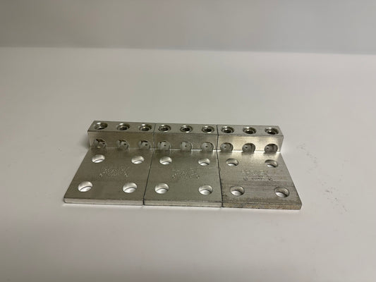 3 PK Burndy (K3A29U4N) Aluminum Universal Terminal, 3 Conductor, 4 Hole