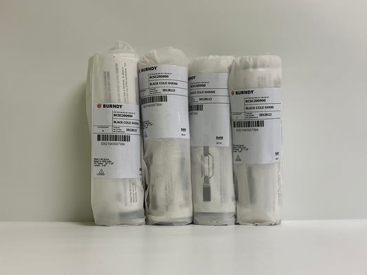 4 PK Burndy (BCSC200900), Black Cold Shrink Sleeve, 9" Length
