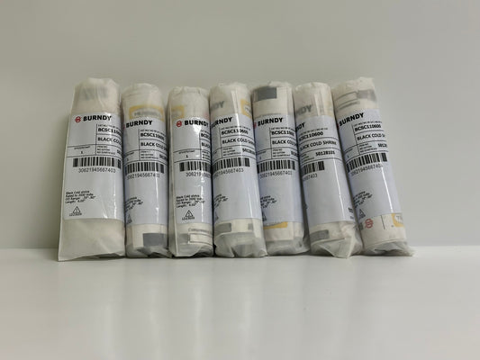 7 PK Burndy (BCSC110600) Moisture Resistant, Black Cold Shrink Sleeve