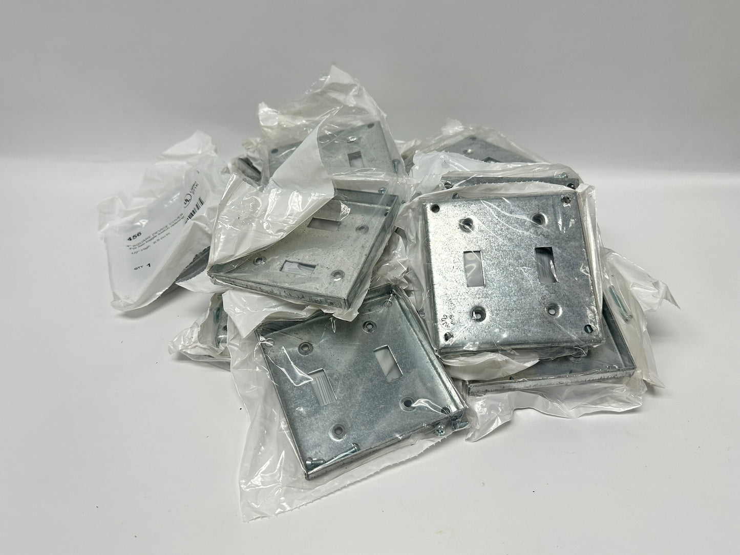 25 PK T&B 456 Electrical Box Cover – Steel, 4-Inch, Raised Device Mount