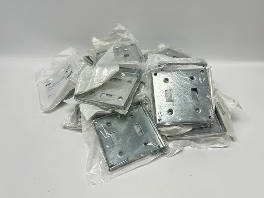 25 PK T&B 456 Electrical Box Cover – Steel, 4-Inch, Raised Device Mount
