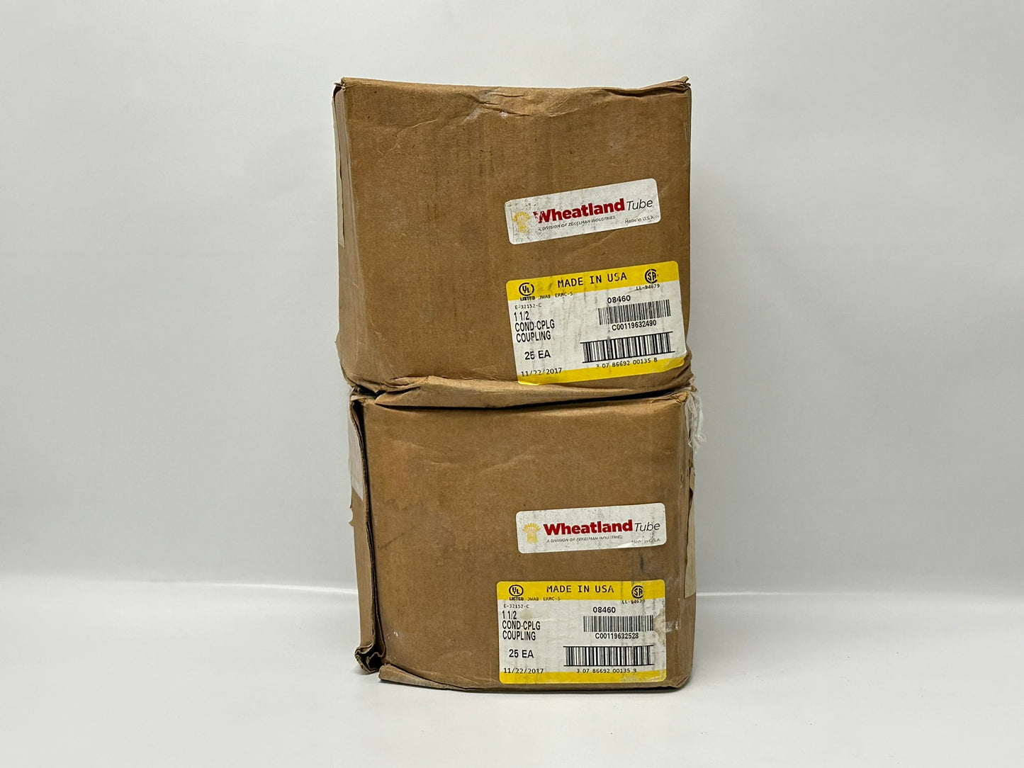 50 PK Wheatland 1-1/2" Rigid Conduit Coupling – Steel, Threaded