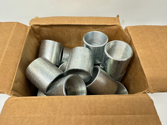 50 PK Wheatland 1-1/2" Rigid Conduit Coupling – Steel, Threaded
