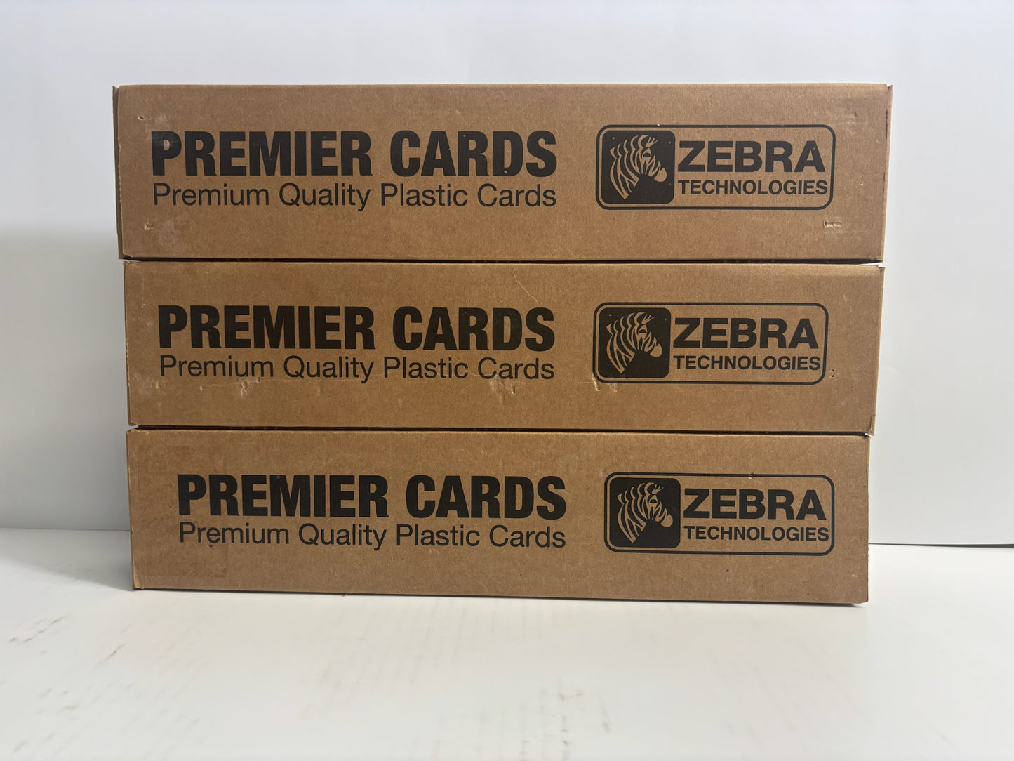 3 Genuine Zebra Technologies 104523-111 Premier Plastic Cards (1500 Cards Total)