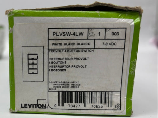 Leviton PLVSW-4LW, Keypad, 4 Button, ON/OFF, Controller