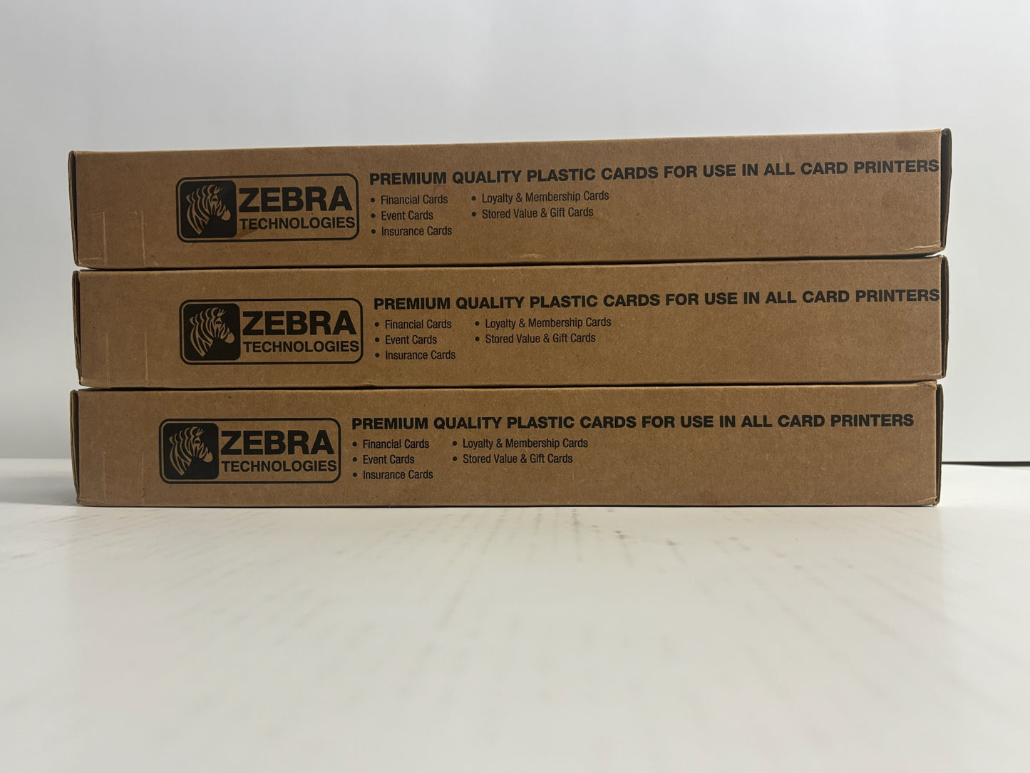 3 Genuine Zebra Technologies 104523-111 Premier Plastic Cards (1500 Cards Total)