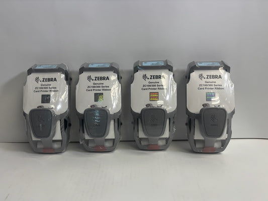 4 New Genuine Zebra ZC100/ZC300 Series Card Printer Ribbon 800300-360