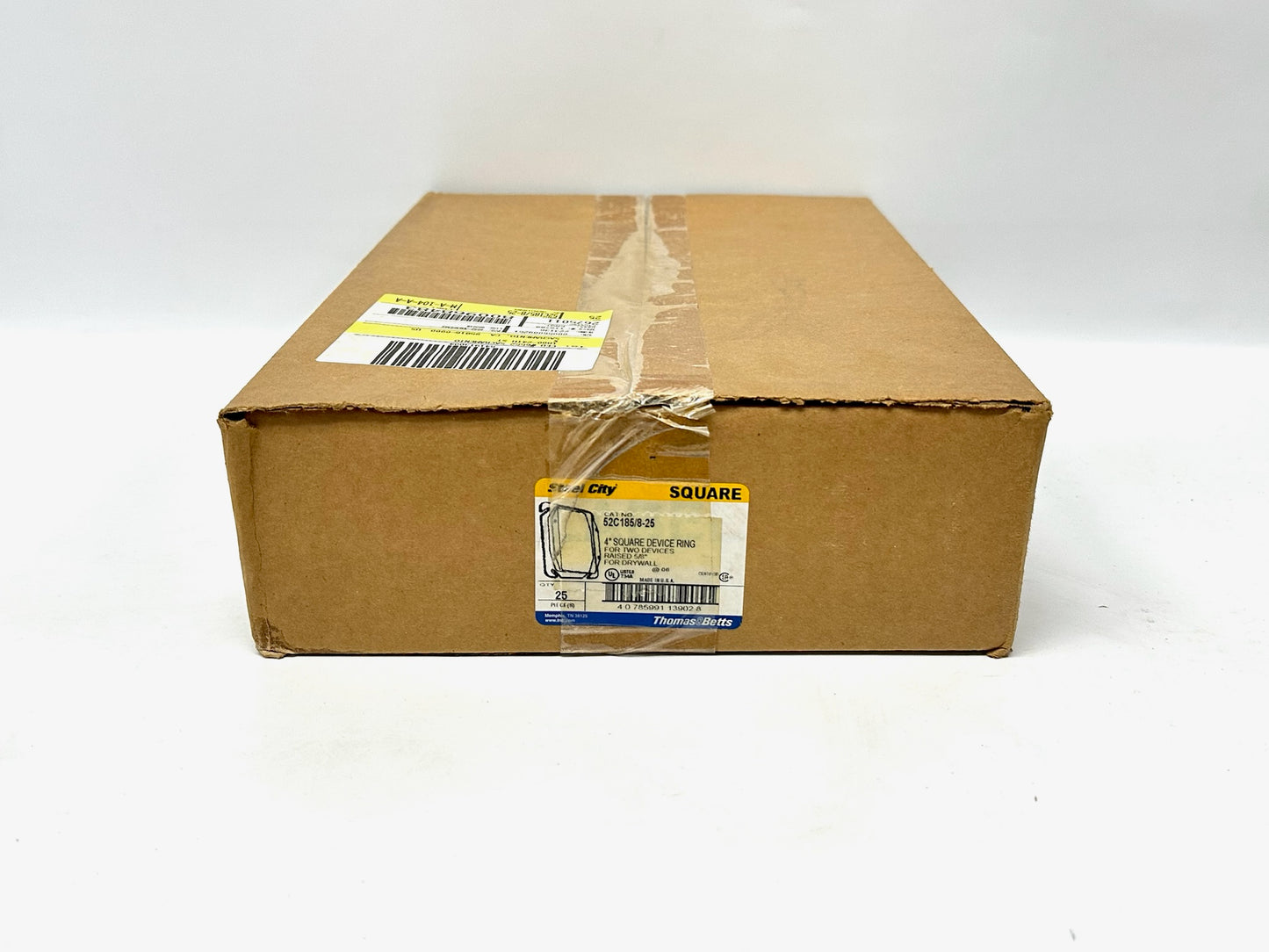 75 PK Steel City 52C18‑5/8 2‑Gang 4" Square Cover, 5/8" Raised