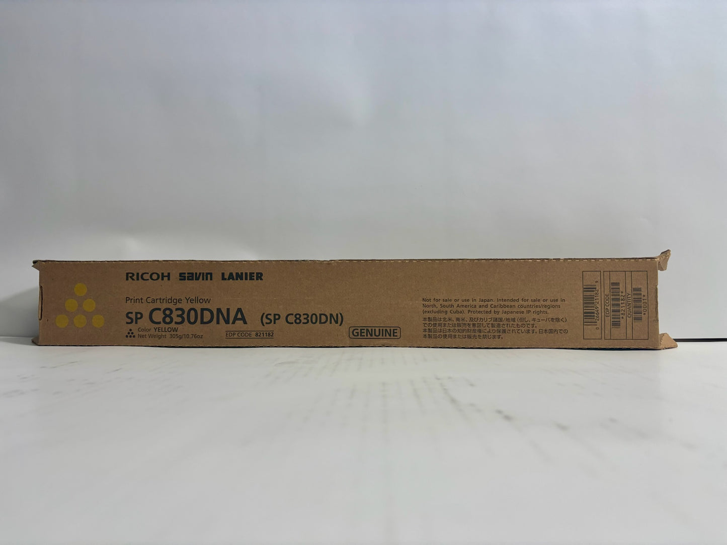 New OEM Ricoh SP C831DN, SP C830DNA Yellow Print Cartridge 821182, Same Day Ship
