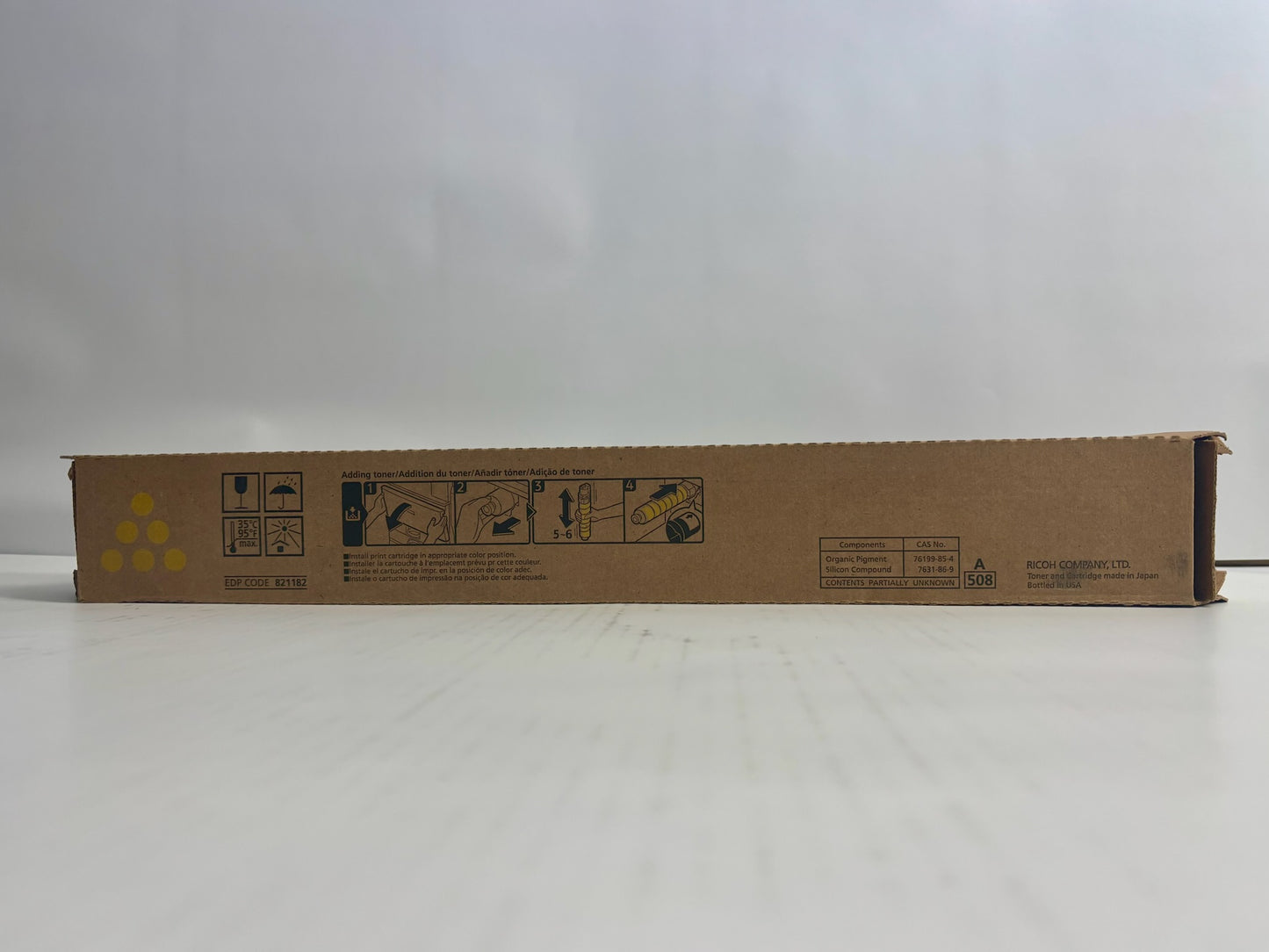 New OEM Ricoh SP C831DN, SP C830DNA Yellow Print Cartridge 821182, Same Day Ship