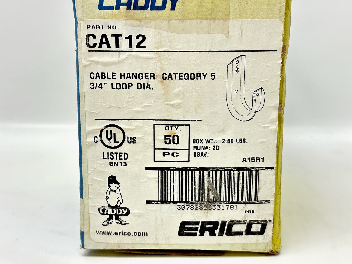 63 PK nVent CADDY CAT12 ¾" J‑Hook Cable Support, Steel