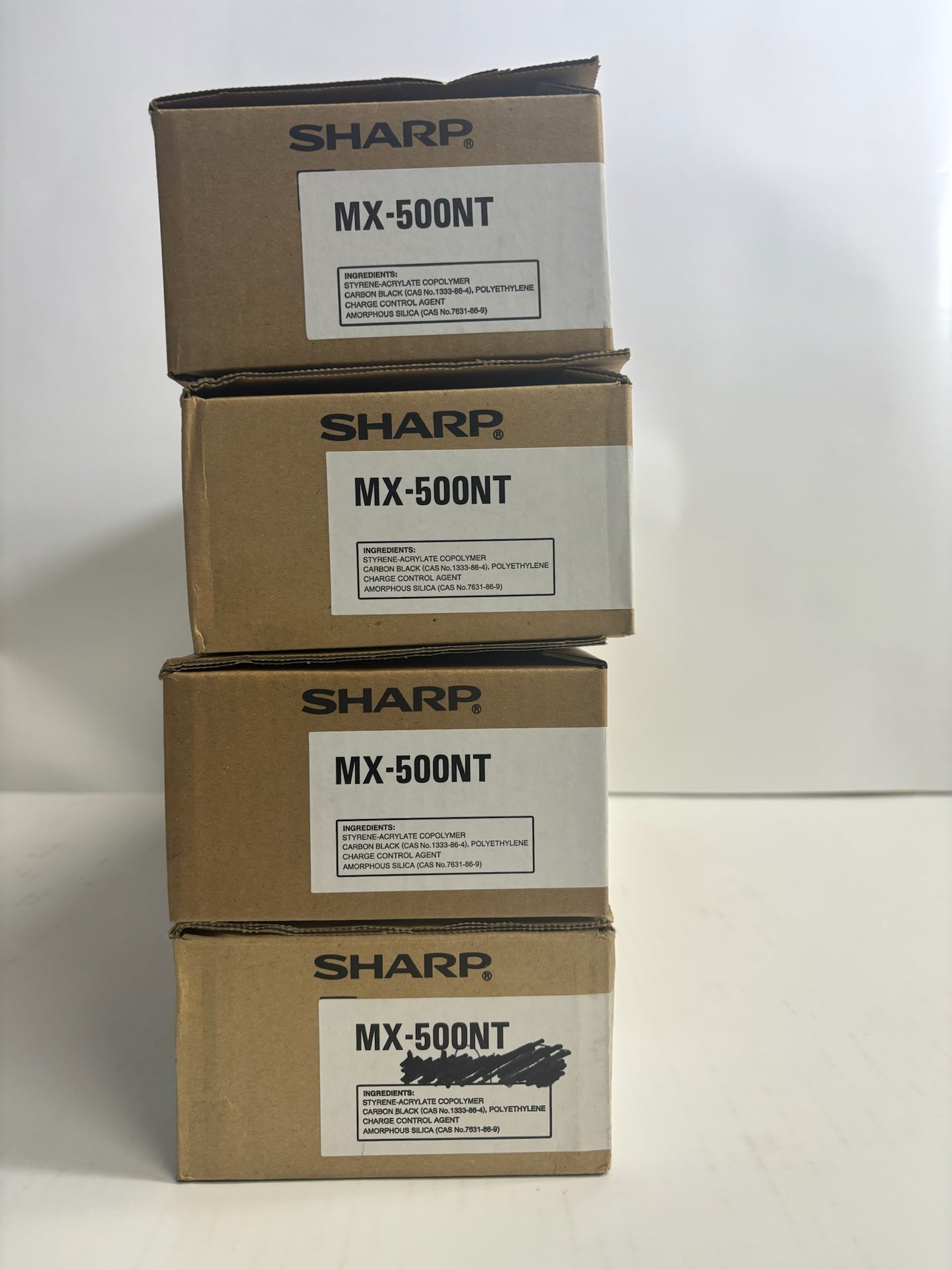 4 Genuine Sharp MX-M283N,MX-M363N,MX-M363U Black Toners MX-500NT (MX500NT)