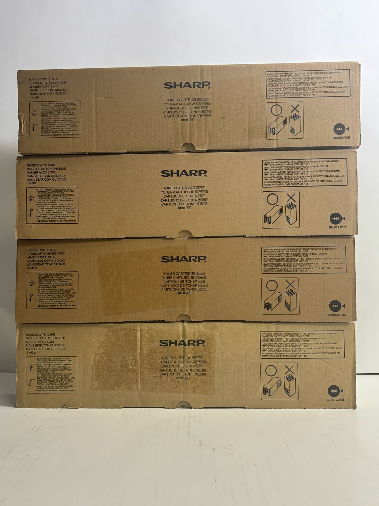 4 Genuine Sharp MX-M283N,MX-M363N,MX-M363U Black Toners MX-500NT (MX500NT)
