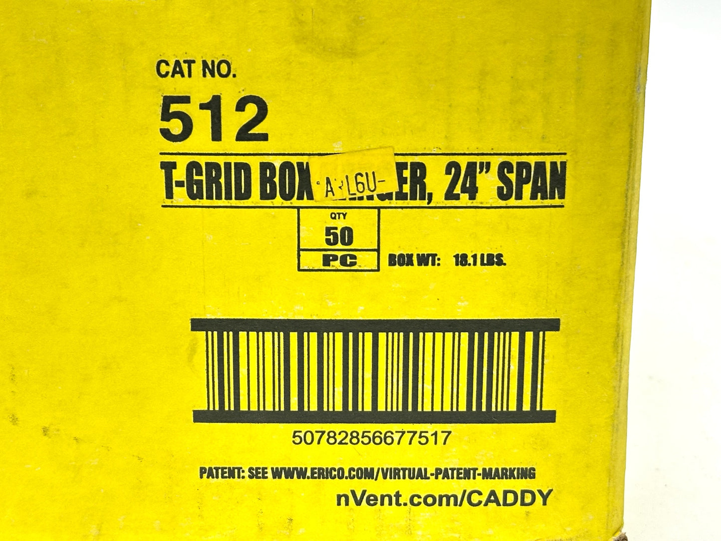 50 PK nVent CADDY 512 T‑Grid Box Hanger, 24" Span