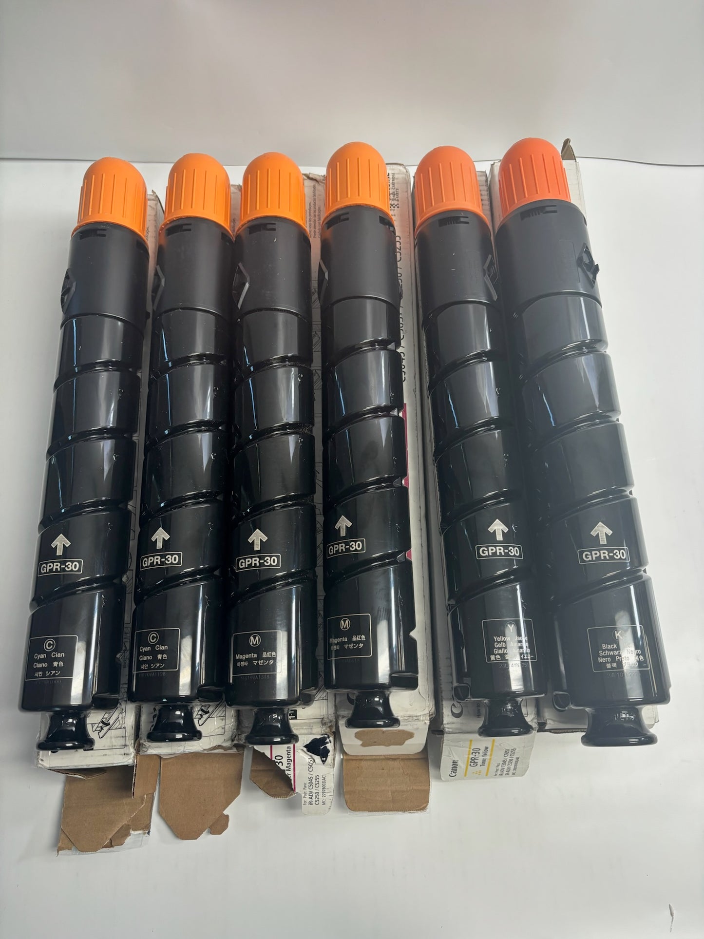 6 Open Genuine Canon iR ADVANCE C5045,C5051,C5250 CCMMYK Toners GPR-30, GPR30