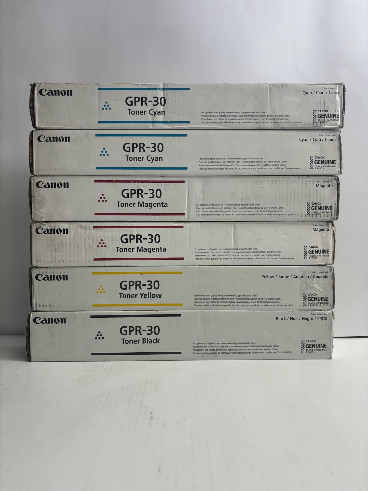 6 Open Genuine Canon iR ADVANCE C5045,C5051,C5250 CCMMYK Toners GPR-30, GPR30
