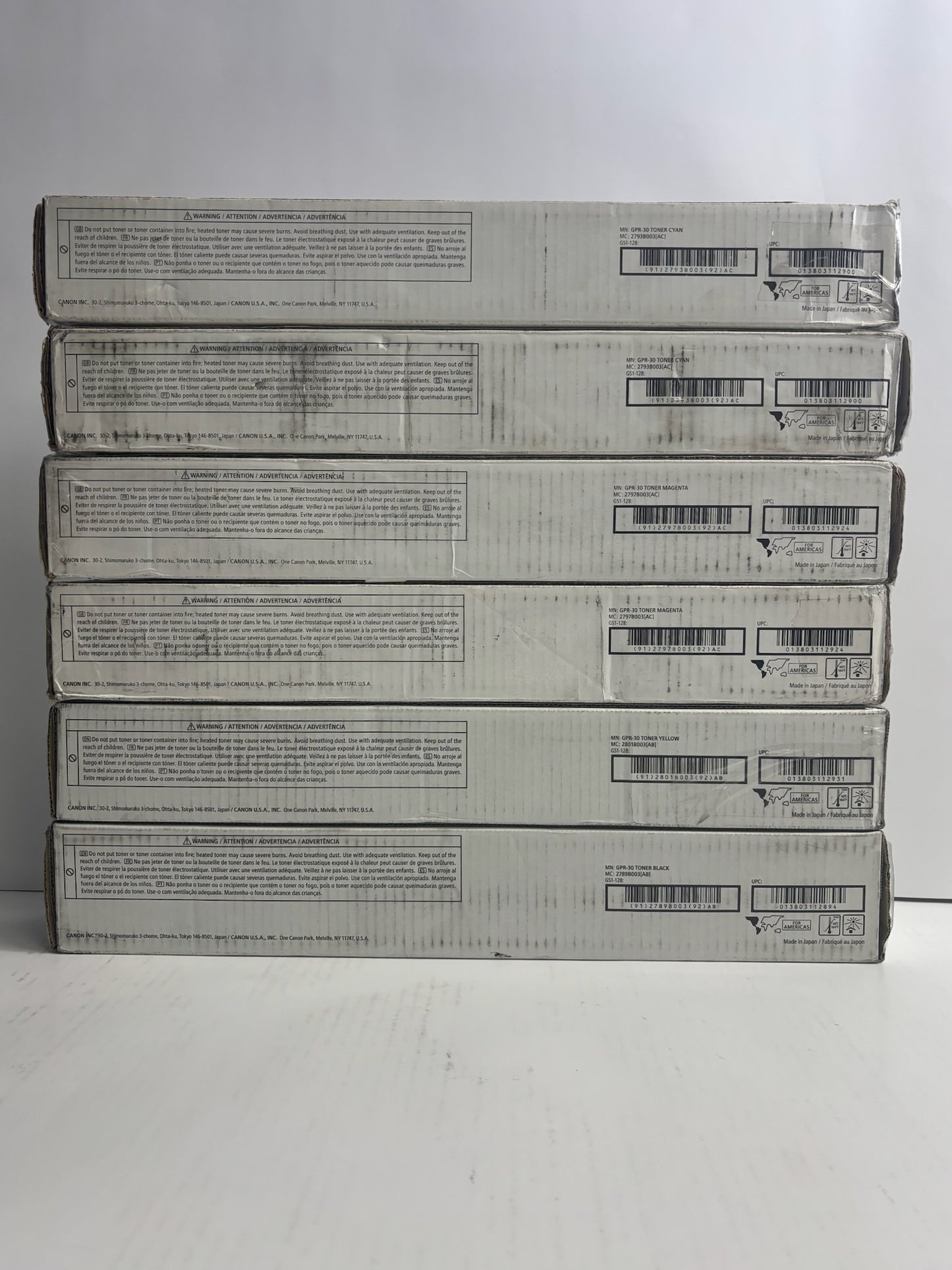 6 Open Genuine Canon iR ADVANCE C5045,C5051,C5250 CCMMYK Toners GPR-30, GPR30