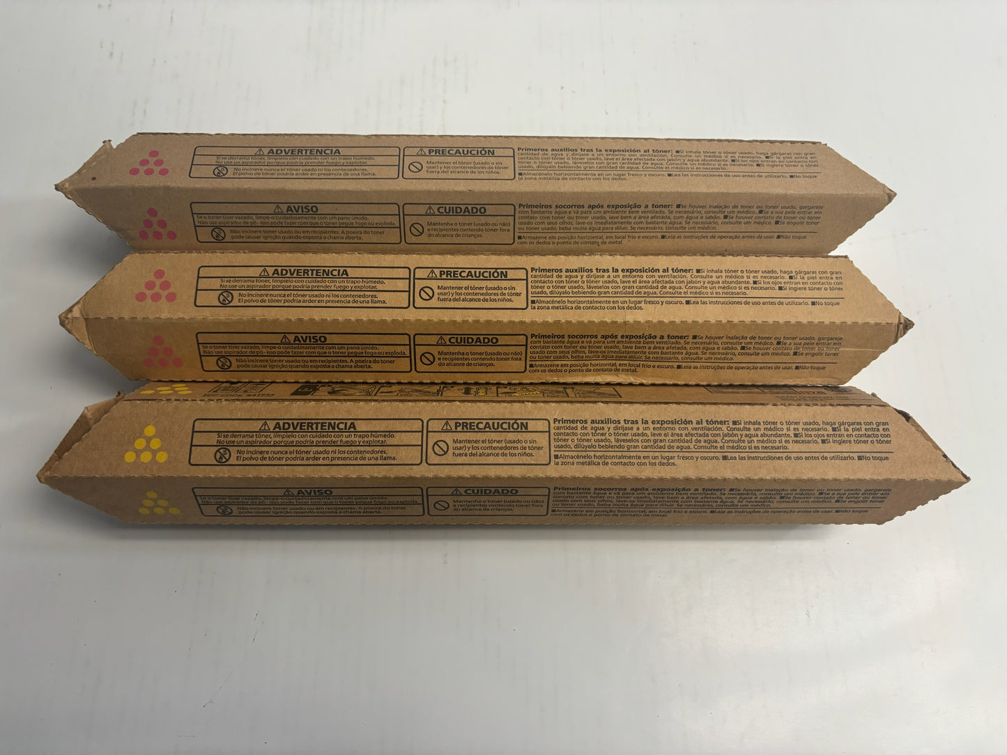 3 Genuine Ricoh MP C400, C240, LD240C Magenta & Yellow Toners 841726, 841727