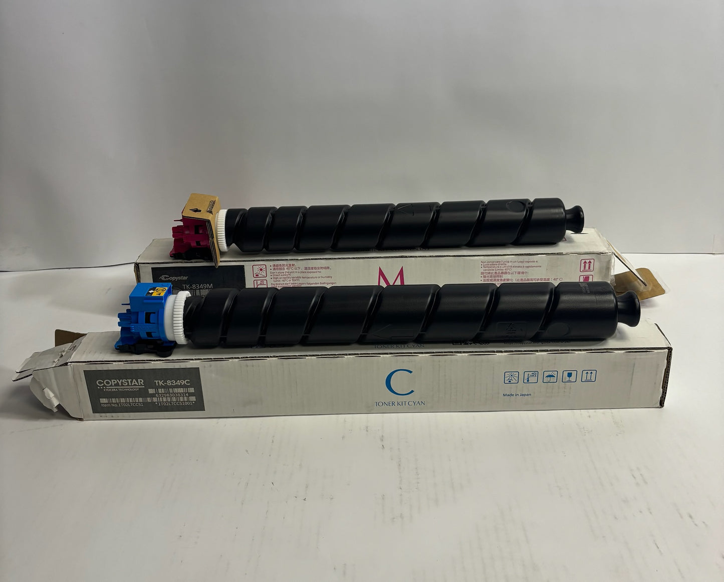 2 Open OEM Kyocera TASKalfa 2552ci,2553ci Cyan & Mag Toners TK-8349C, TK-8349M