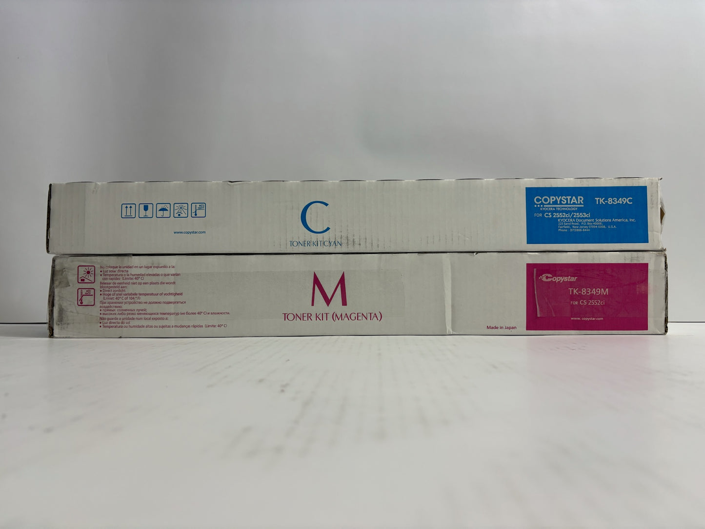 2 Open OEM Kyocera TASKalfa 2552ci,2553ci Cyan & Mag Toners TK-8349C, TK-8349M