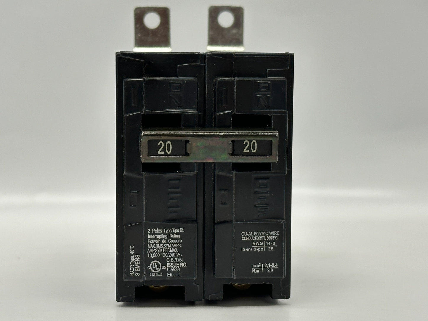 3 PK Siemens B220 Double Pole Circuit Breaker 20A