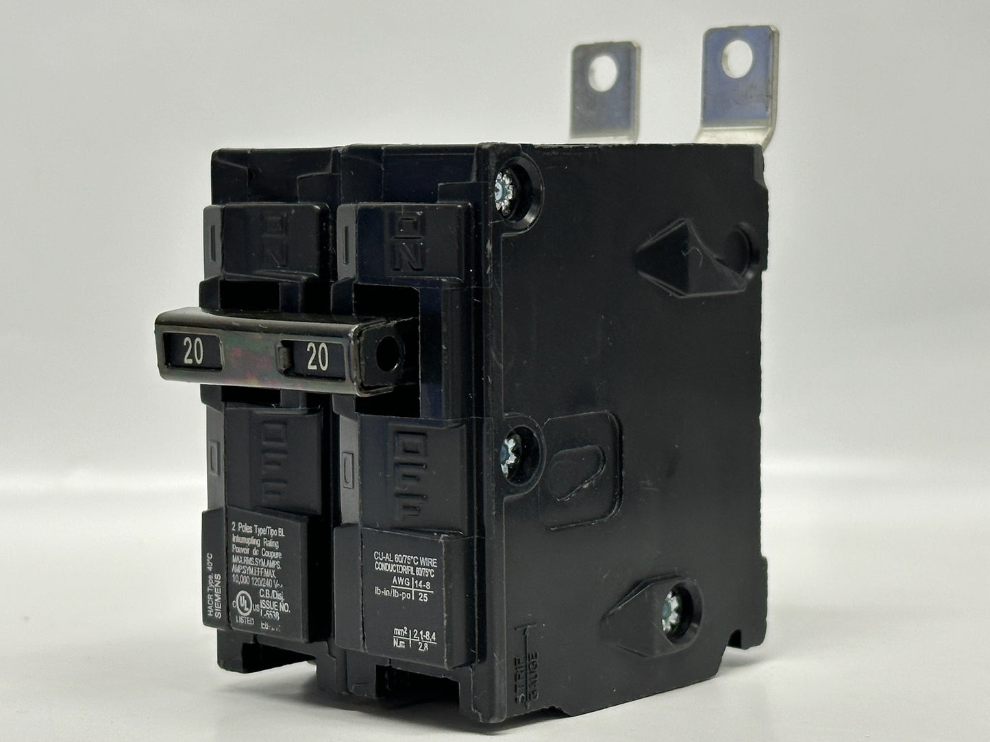 3 PK Siemens B220 Double Pole Circuit Breaker 20A