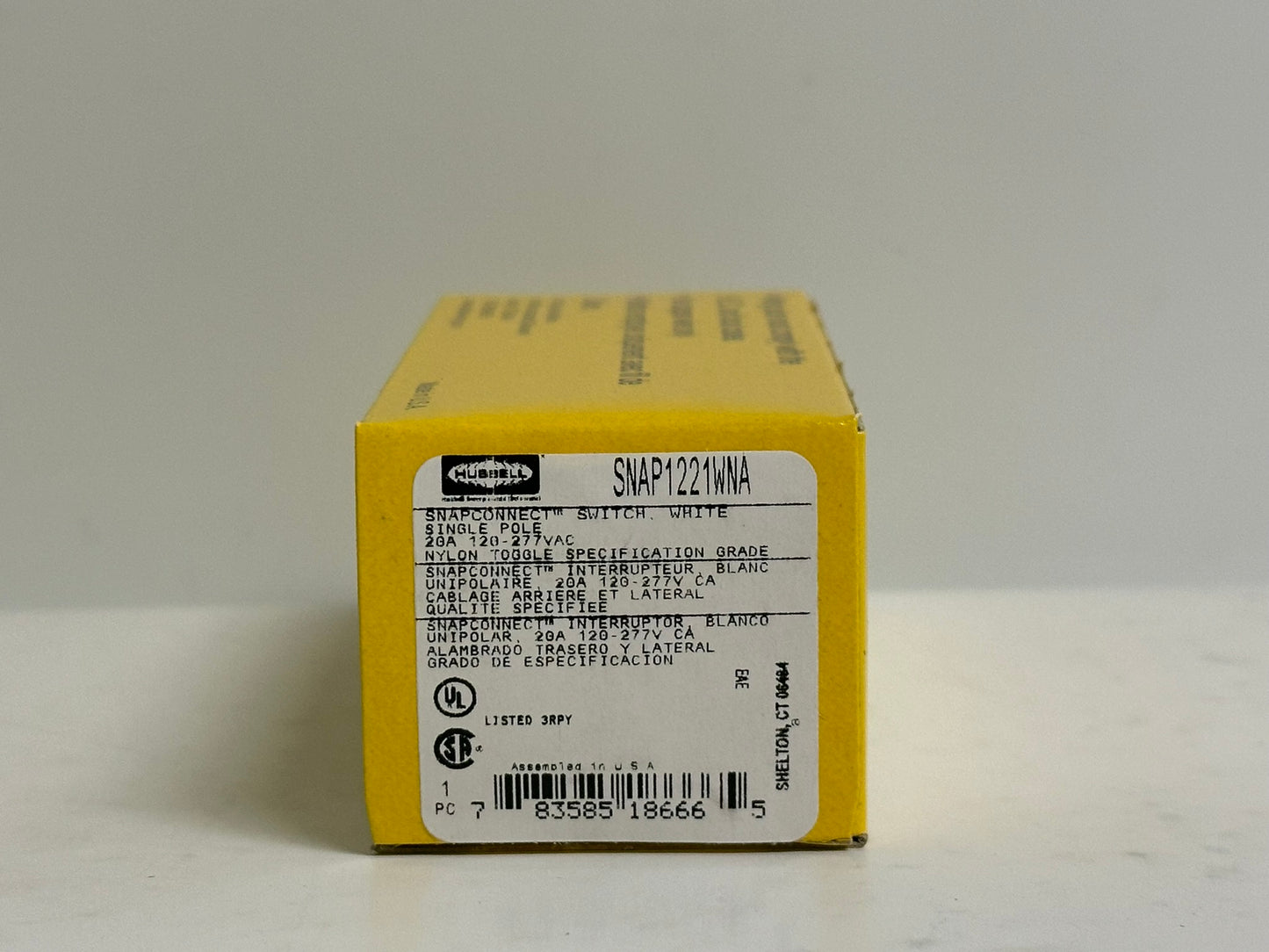 20PK Hubble (SNAP1221WNA) Wall Switch, Toggle Switch Snap-In Module