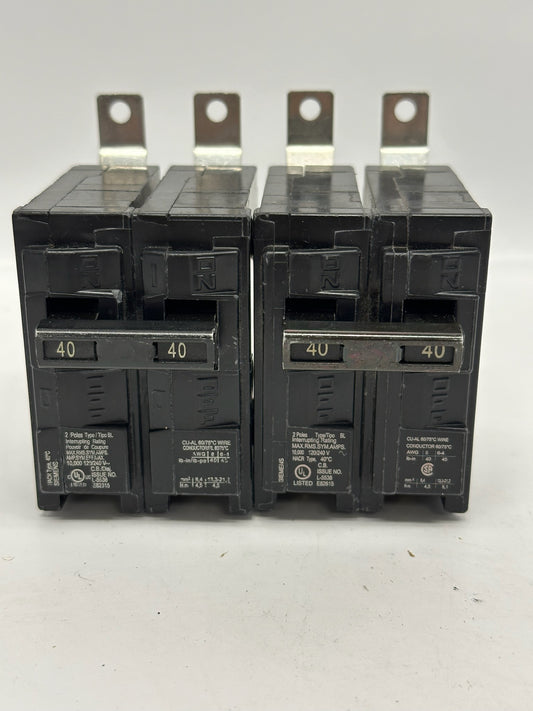 2 PK Siemens B240 40 A 120/240 V 2‑Pole Type BL Molded Case Circuit Breakers