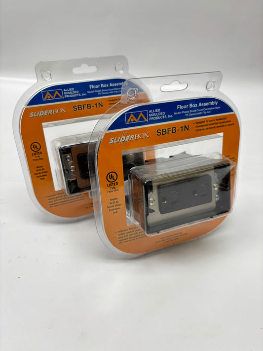 Lot of 2 Sliderbox (SBFB-1N) Fire-Rated Junction Box for Wood Floor Construction
