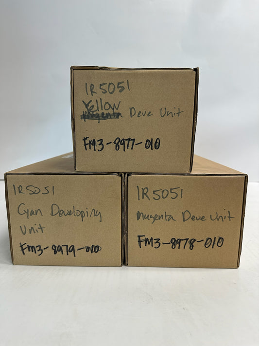 3 New OEM Canon iR ADVANCE C5030,C5035 CMY Developer Assembly FM3-8977,78,79-010