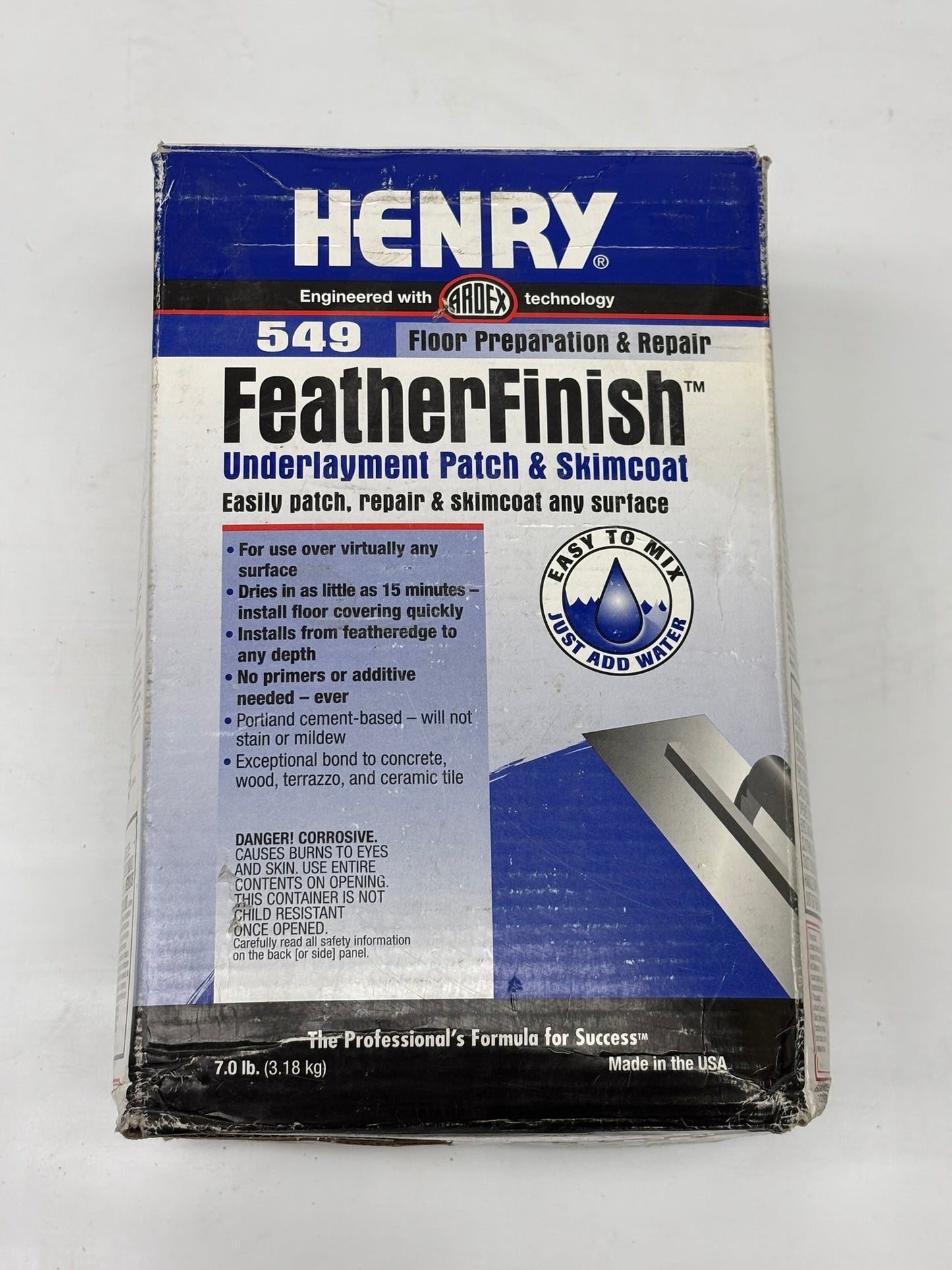 (Lot of 2) Henry 549 Feather Finish Smooth Floor Underlayment