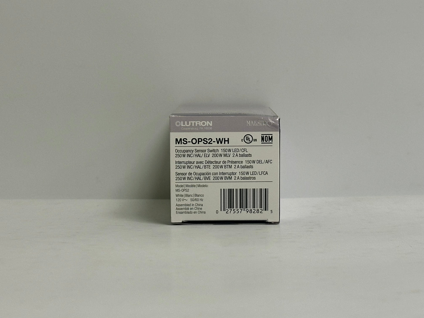 3 PK Lutron (MS-OPS2-WH) Occupancy/Vacancy Sensing Single-Pole Switch