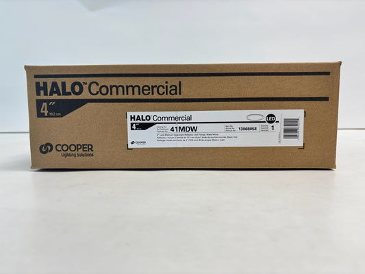 6 Pk Cooper Lighting 41MDW Halo Commercial 4" Lens Medium Downlight Reflectors