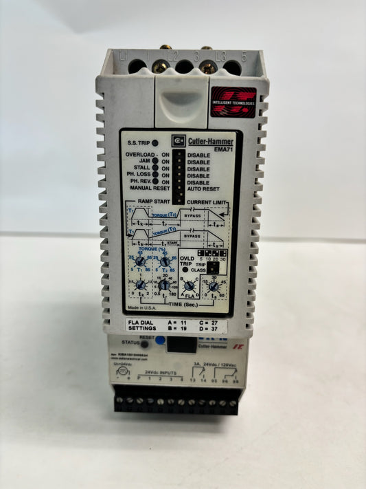 Eaton S801N37N3S Soft Starter, 37A, 200–600VAC, 24VDC Control, N-Frame