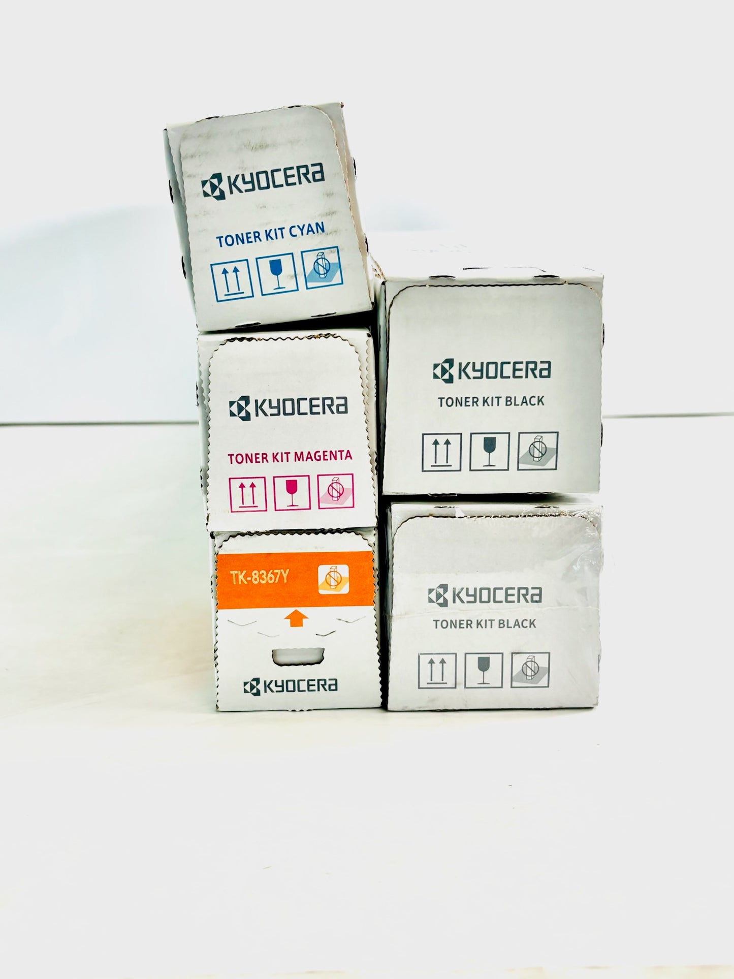 5 Genuine Kyocera TASKalfa 2554ci Cyan, Mag, Yellow & Black Toners TK-8367CMYKK