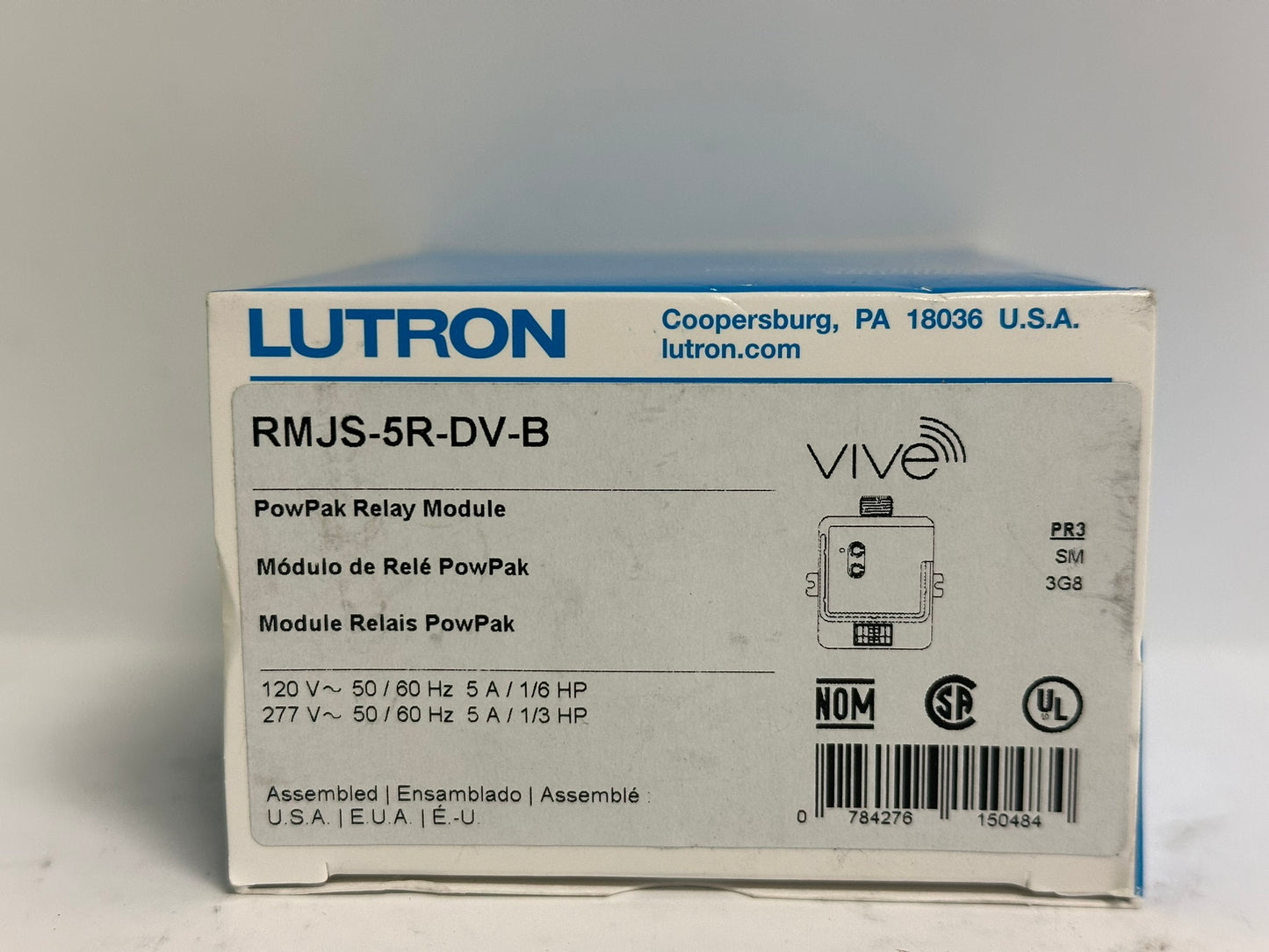 Lutron (RMJS-5R-DV-B) Lutron PowPak 5A Relay Module with Softswitch