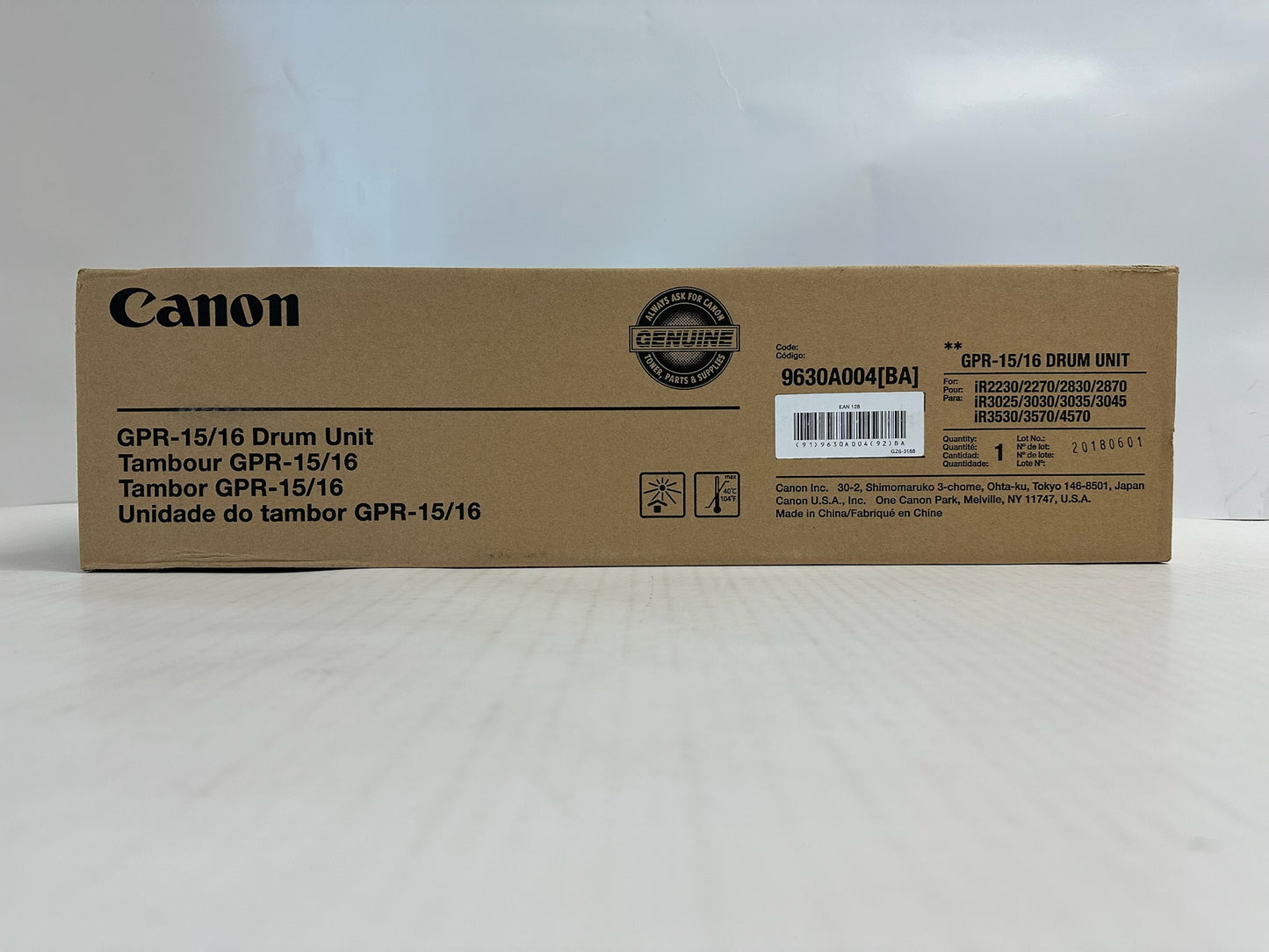 NEW OEM Canon iR 2230,2270,2830 GPR-15/16 Black Drum Unit 9630A004[BA]