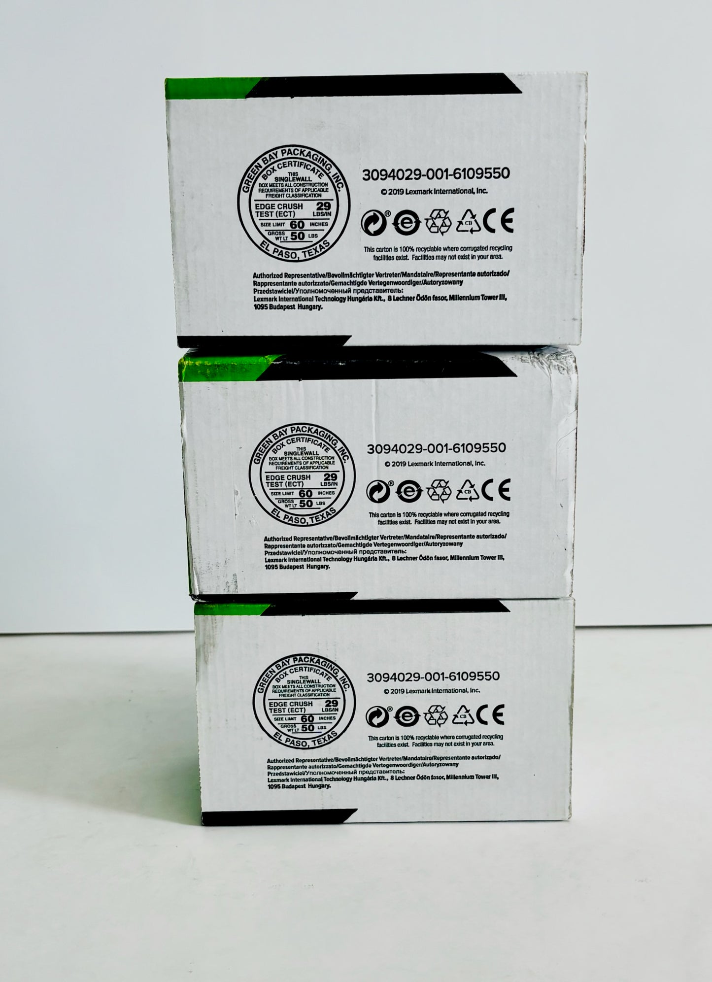 3 Genuine Lexmark C4150 Magenta, Yellow & Black Toners 24B6517, 24B6518, 24B6519
