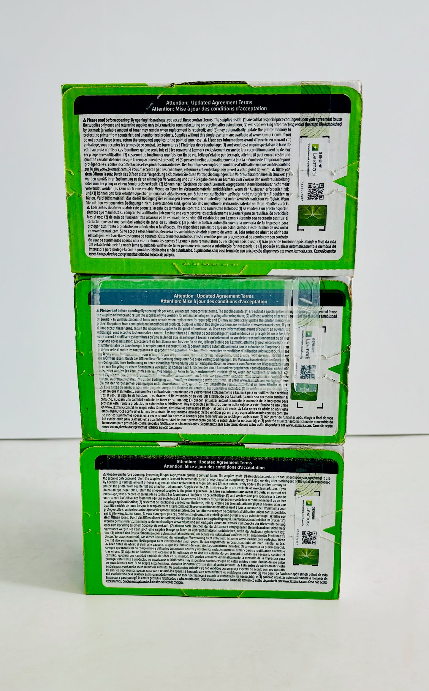3 Genuine Lexmark C4150 Magenta, Yellow & Black Toners 24B6517, 24B6518, 24B6519