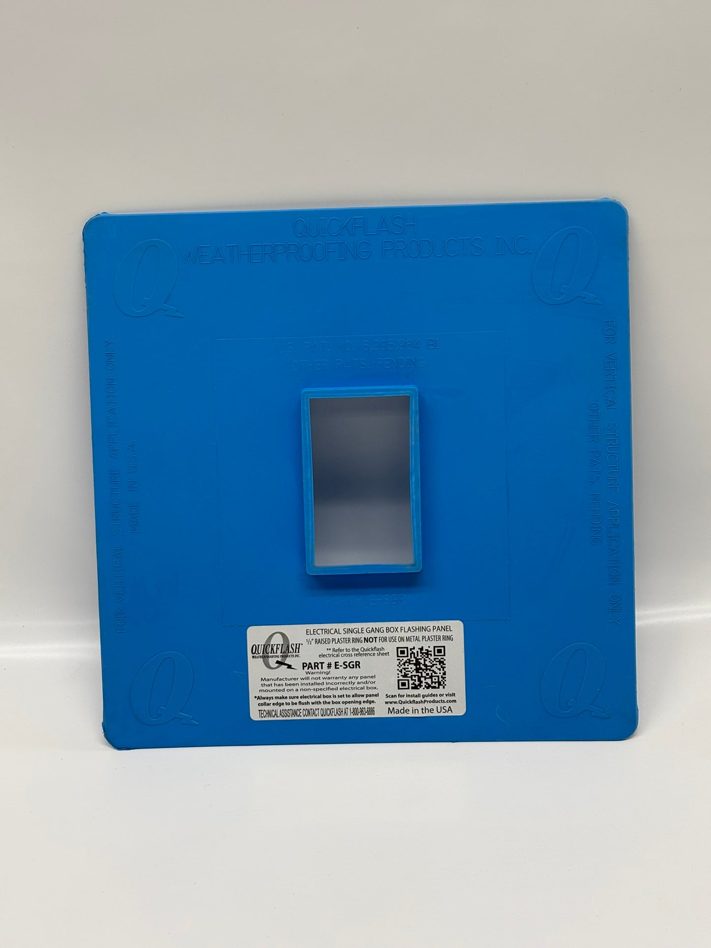 10 Pack Quick Flash (E-SGR) ELECTRICAL SINGLE GANG 1/2" RAISED PLASTER RING COVER FLASHING PANEL