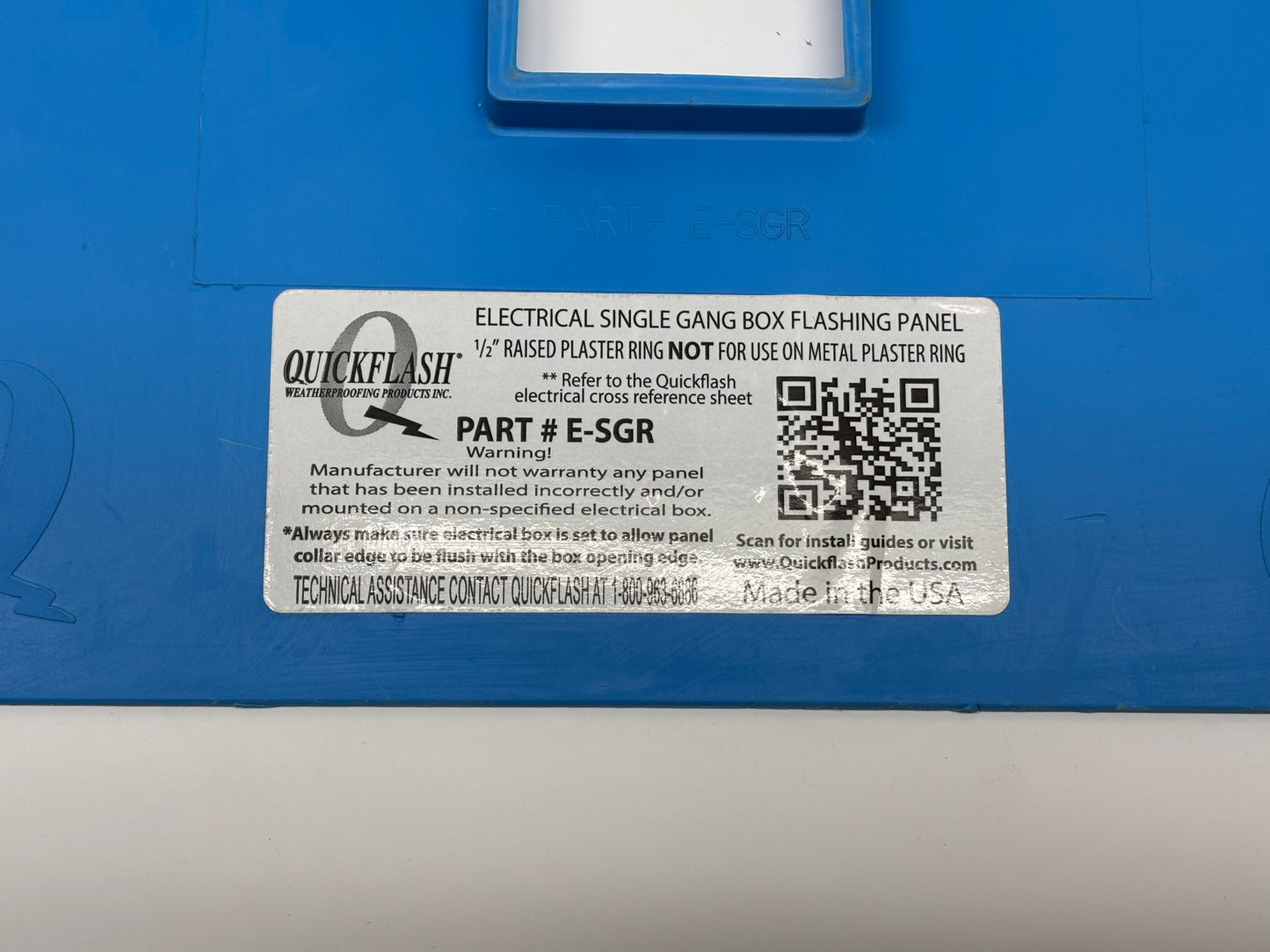 10 Pack Quick Flash (E-SGR) ELECTRICAL SINGLE GANG 1/2" RAISED PLASTER RING COVER FLASHING PANEL