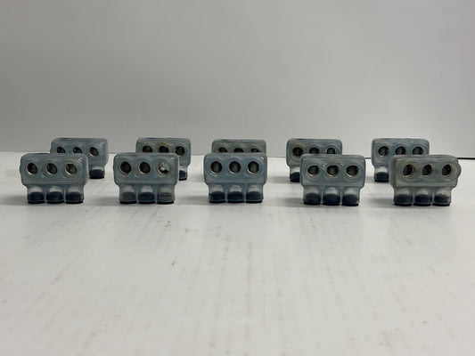 10 PK Polaris (IPL1/0-3C) Insulated Multitap Connector: Clear 3 Ports For 14 AWG – 1/0 AWG