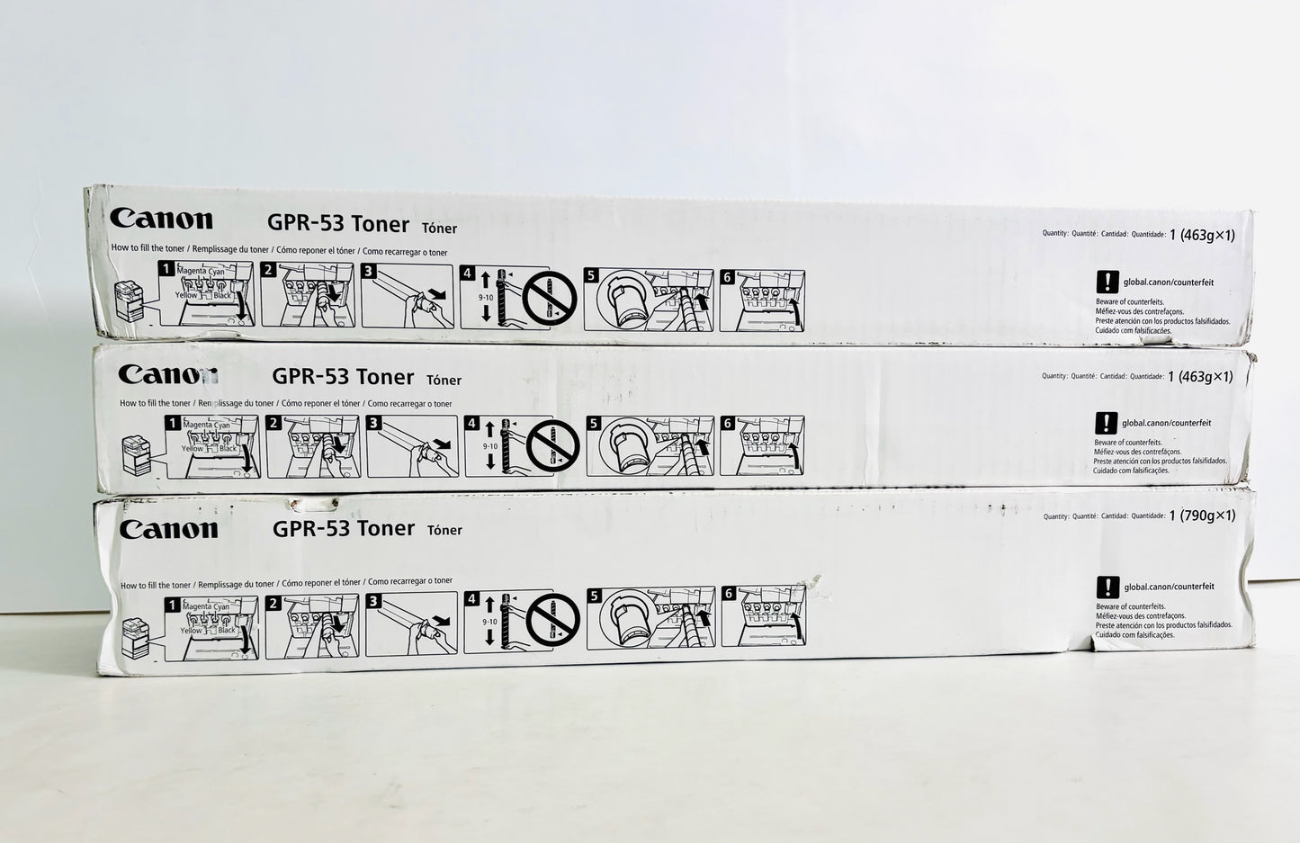 3 Genuine Canon iRAC3325i,C3330i,C3525i Cyan, Magenta & Black Toners GPR53CMK