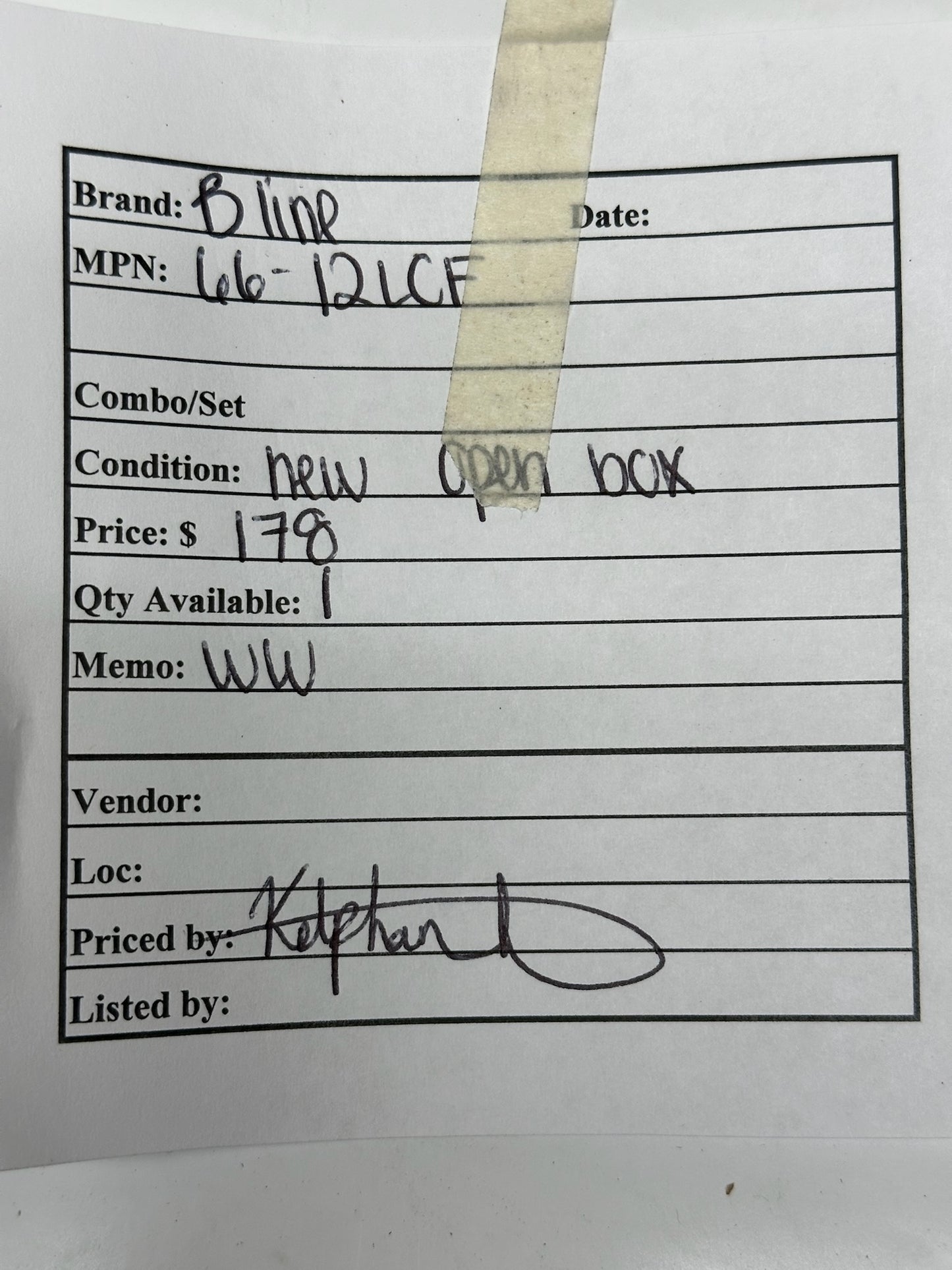 New Open Box B-Line 66-12LCF 12-Inch Steel Cable Tray Connector Flat Plate